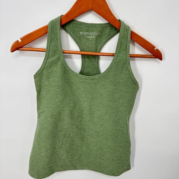 Beyond Yoga Tops - BEYOND YOGA Spacedye Step Up Green Racerback Active Tank // S